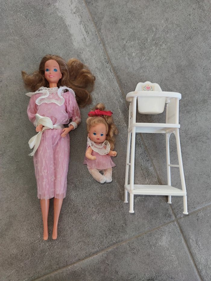 Barbie vintage 1984, collection barbie famille doucoeur