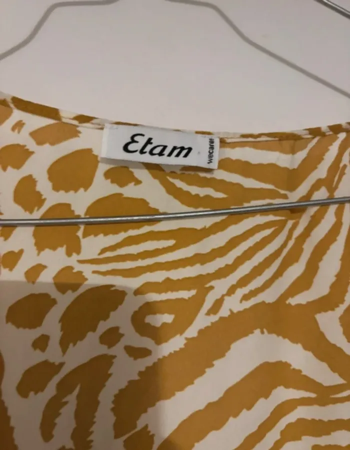 Top portefeuille jaune imprimé Etam - Neuf - T38 (M) - photo numéro 3