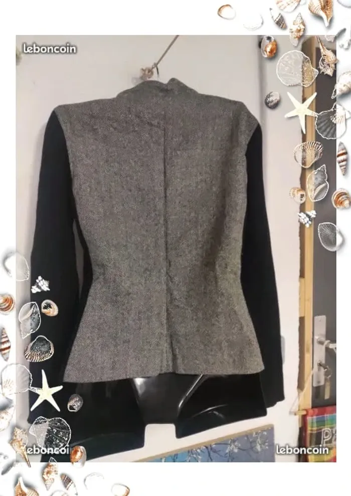 blouson Alain Manoukian taille 38 noir et blanc - photo numéro 2