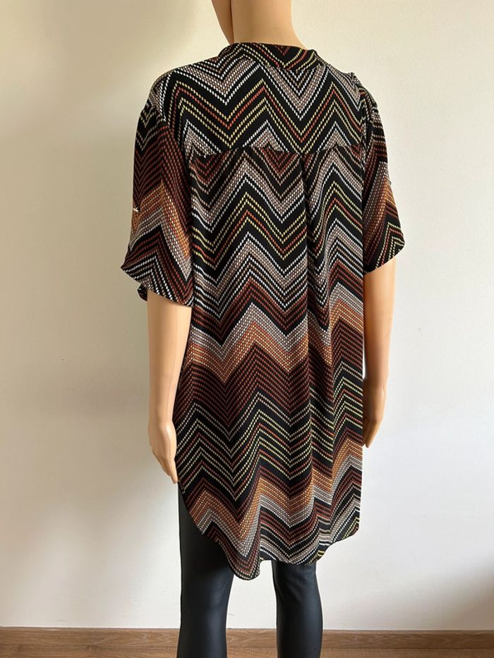 Blouse multicolore à manches courtes New Collection taille unique jamais portée (taille grand) - photo numéro 8