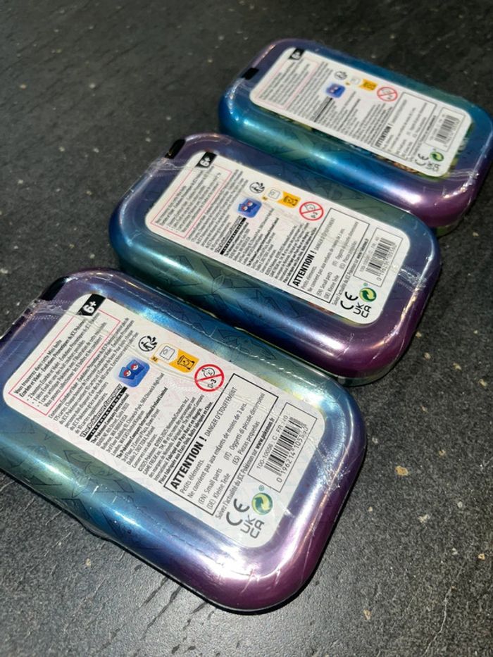 [NEUF] Lot de 3 minitins Pokemon Évolutions Prismatiques EV8.5 Noctali, Givrali & Mentali - photo numéro 4