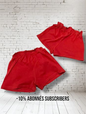 2 shorts rouge Kiabi 18 mois
