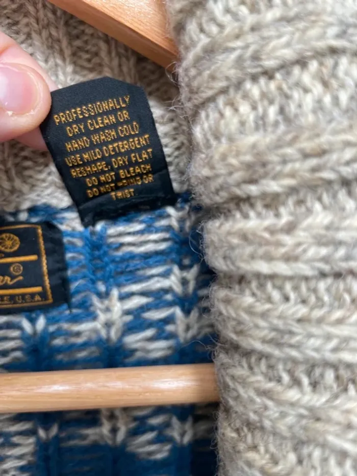Eddie Bauer Vintage Cardigan Wool Laine Mens XL - photo numéro 3