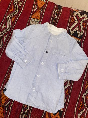 Chemise classe et pratique 100% coton 12 mois a pressions