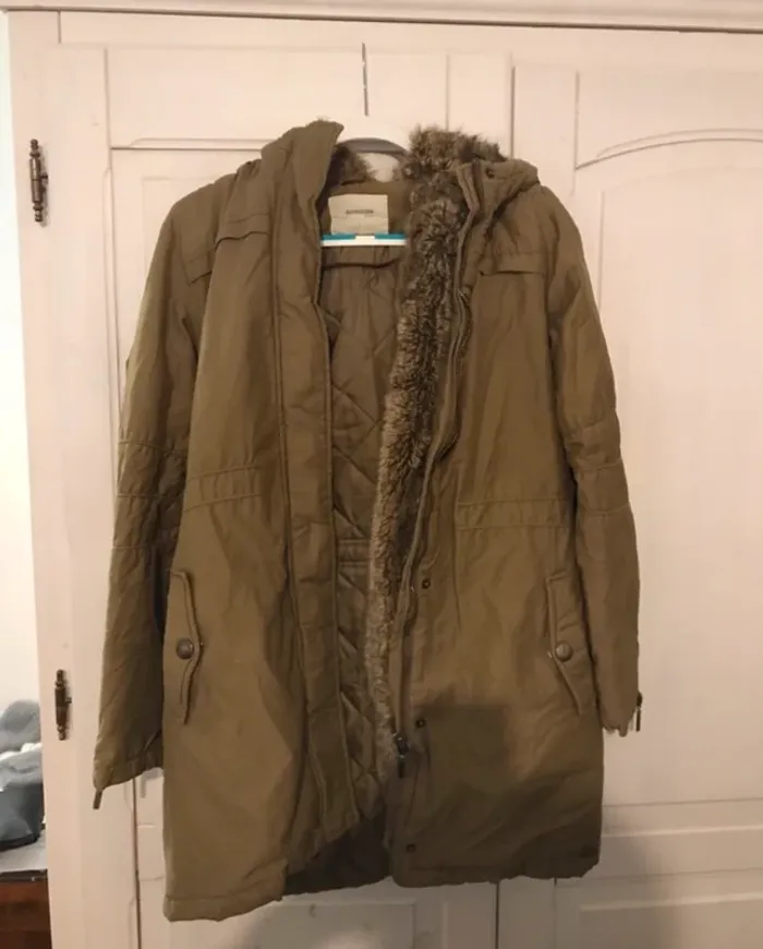 Parka unisexe trois-quarts bonobo jeans a capuche kaki taille L