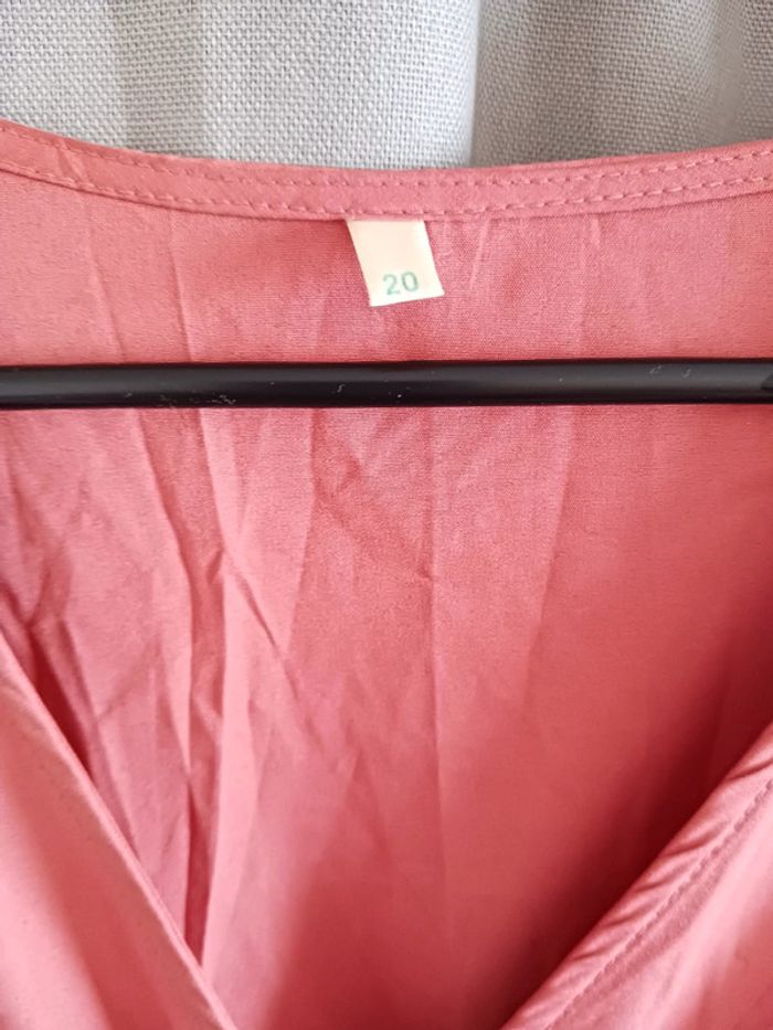 Robe rose saumon à volants Taille XL42 - photo numéro 6
