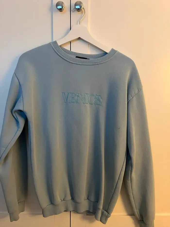 Blue crew neck hoodie - photo numéro 2