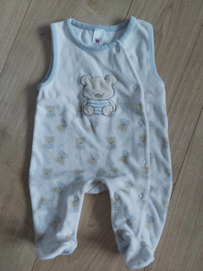 Grenouillère/pyjama sans manches garçon Baby Club 1 mois en très bon état (78)