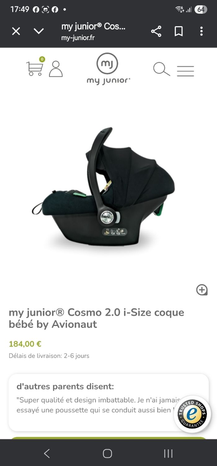my junior® Cosmo 2.0 i-Size coque bébé by Avionaut - photo numéro 4