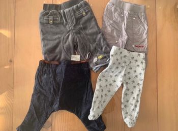Lot 4 pantalons garçon 3 mois