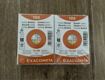 Lot de 2 packs de fiches bristols A7 Exacompta
