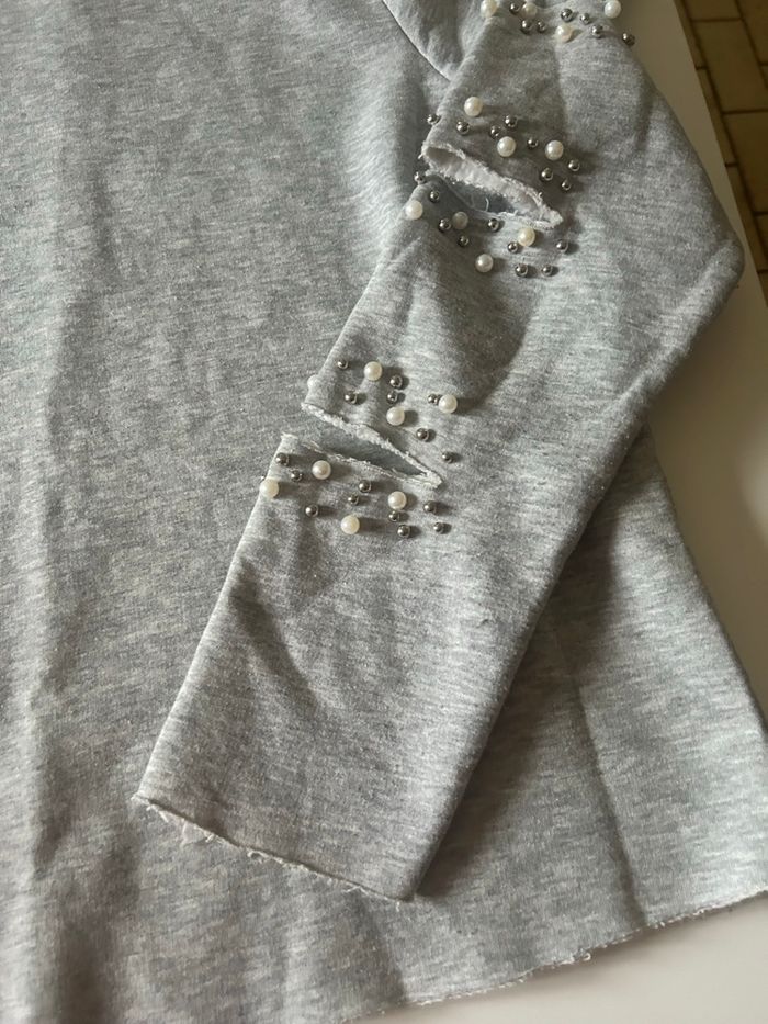 Pull Hiver pour femme TRÈS BON ÉTAT taille M couleur gris - photo numéro 7