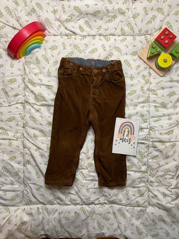 pantalon en velours marron H&M 12/18 mois taille réglable