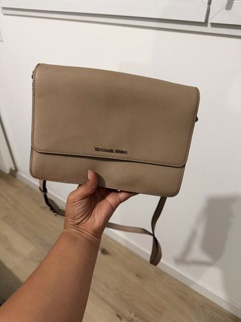 Sac bandoulière Mk taupe/beige