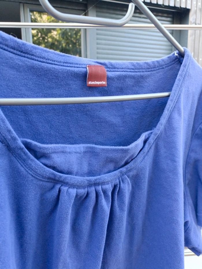 T-shirt Blanche Porte taille 52 bleu - photo numéro 2