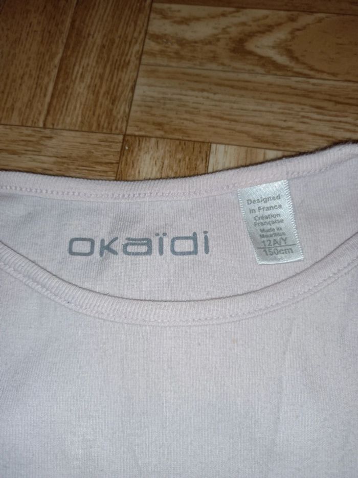 T-shirt Okaïdi manches longues fille taille 12 ans en bon état - photo numéro 4