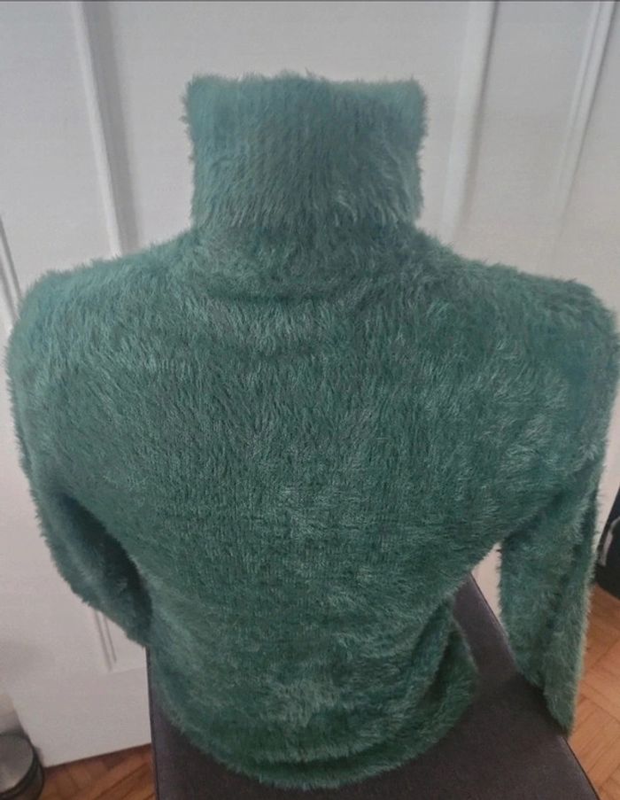 Pull col roulé vert sapin - photo numéro 4
