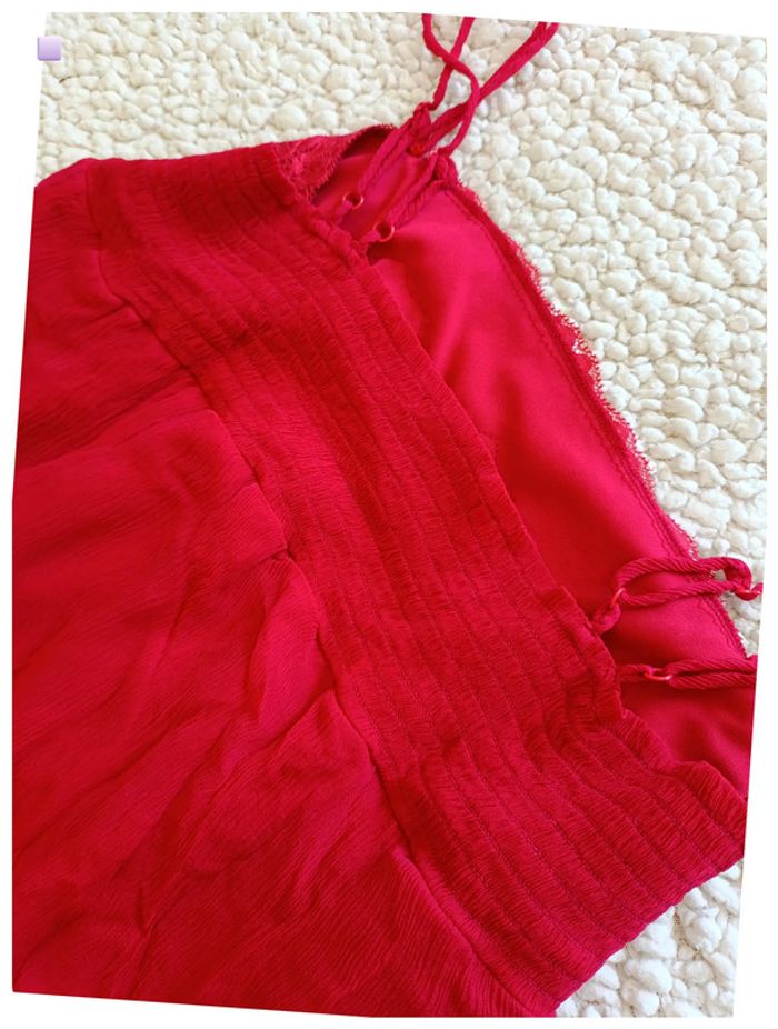 Top rouge SOIE 100% Verchant sexy mignon - photo numéro 7