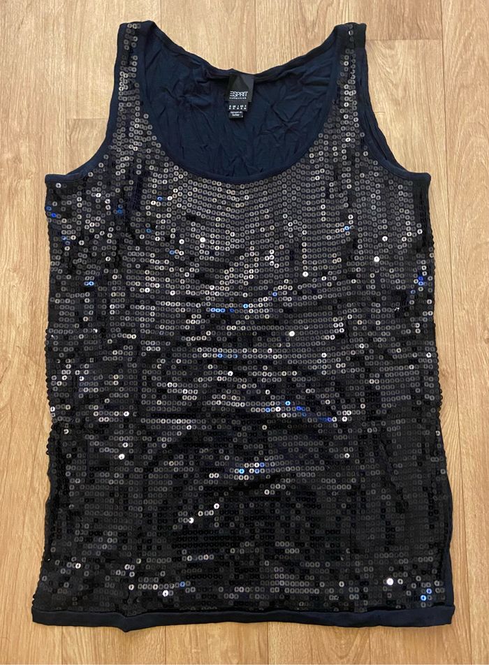 Haut noir à sequins M