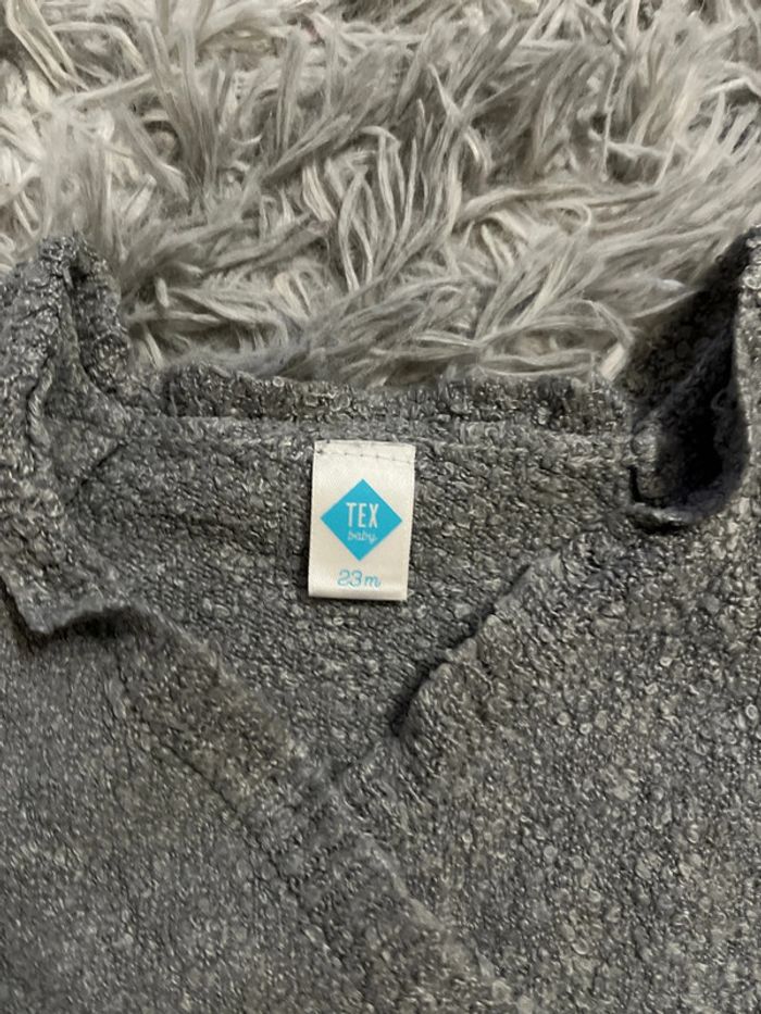 Pull gilet gris - photo numéro 3