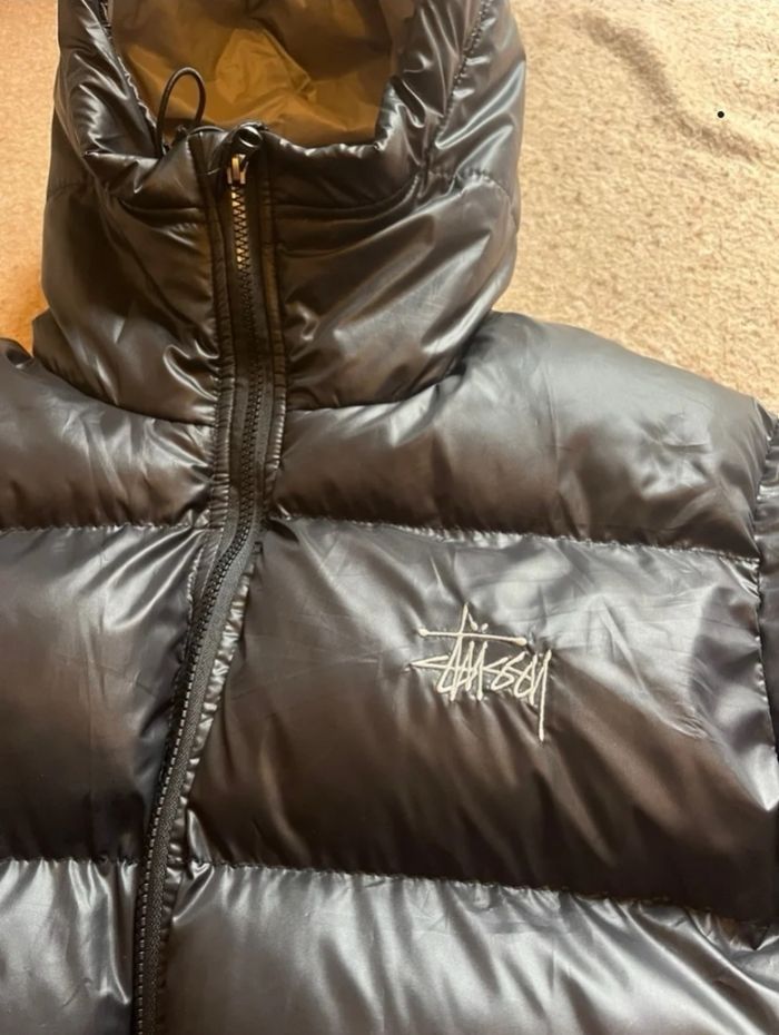 Doudoune Stüssy noire/grise, taille L - photo numéro 3