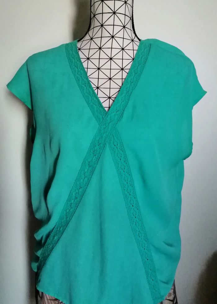 Blouse / haut vert d'eau - photo numéro 7