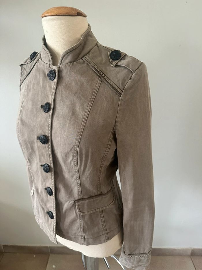 Caban officier court kaki Camaïeu t36 - photo numéro 3