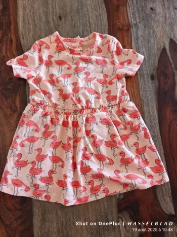 Robe courte flamants roses