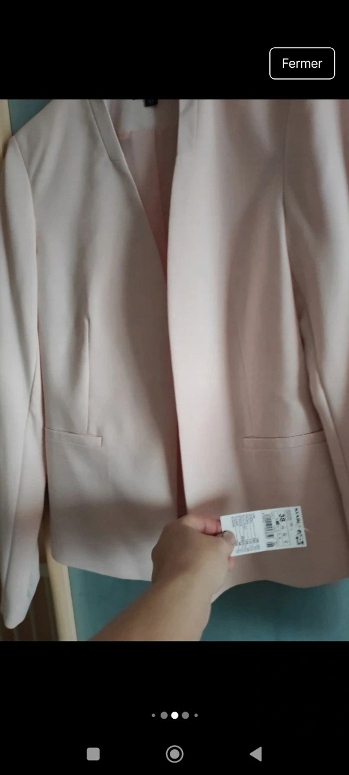 Veste rose pâle femme neuve avec étiquette taille 38 - photo numéro 5