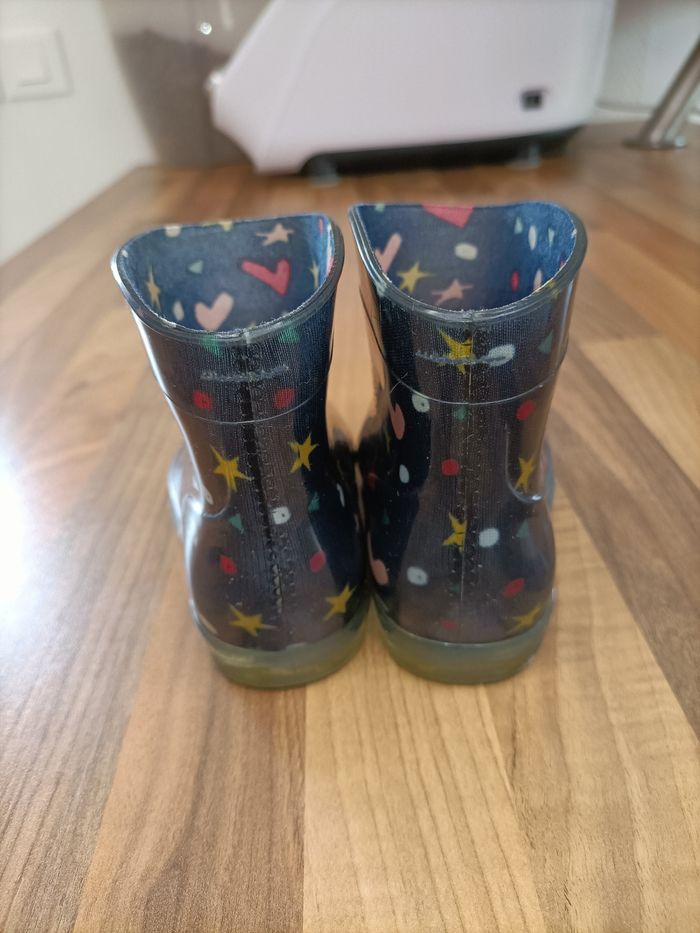 Bottes de pluie marine avec motifs coeurs et étoiles 20 - photo numéro 7