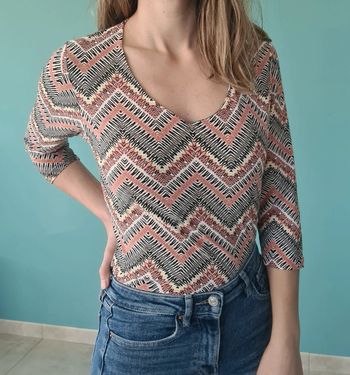 Blouse manche 3/4 côte anglaise Taille 2