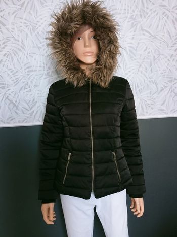 Doudoune matelassée noire avec capuche M