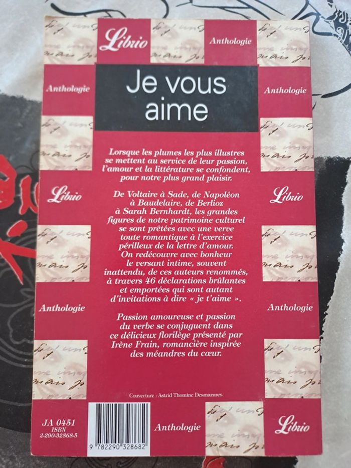 Livre Je Vous Aime, Irène Frain - photo numéro 2
