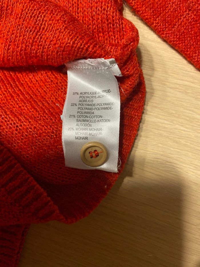 Pull neuf cyrillus rouge laine mohair - photo numéro 5