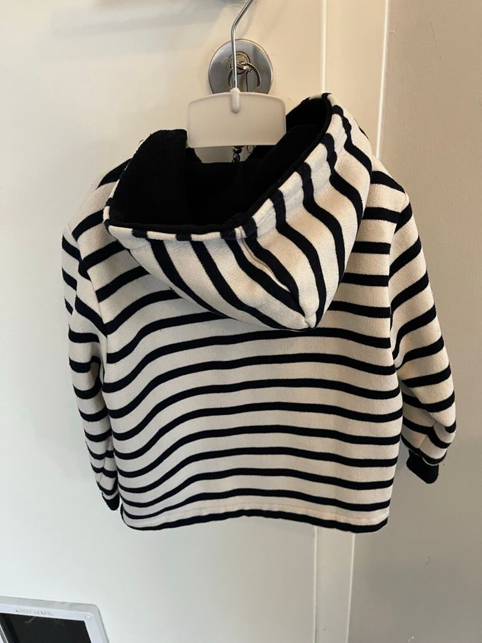 Gilet marinière à capuche 2 ans - photo numéro 3