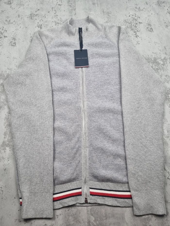 Gilet zippé Tommy Hilfiger gris – Taille M Hommes - photo numéro 3