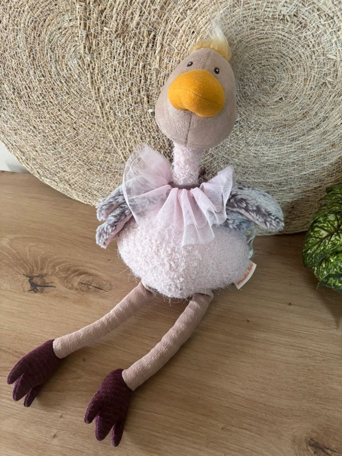 Doudou Autruche pétunia rose mauve moulin roty - photo numéro 2