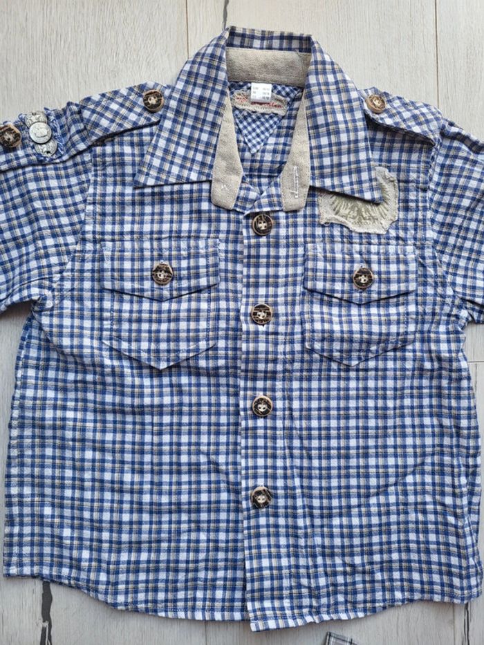 Lot de 2 chemises à carreaux garçon 3ans - photo numéro 5