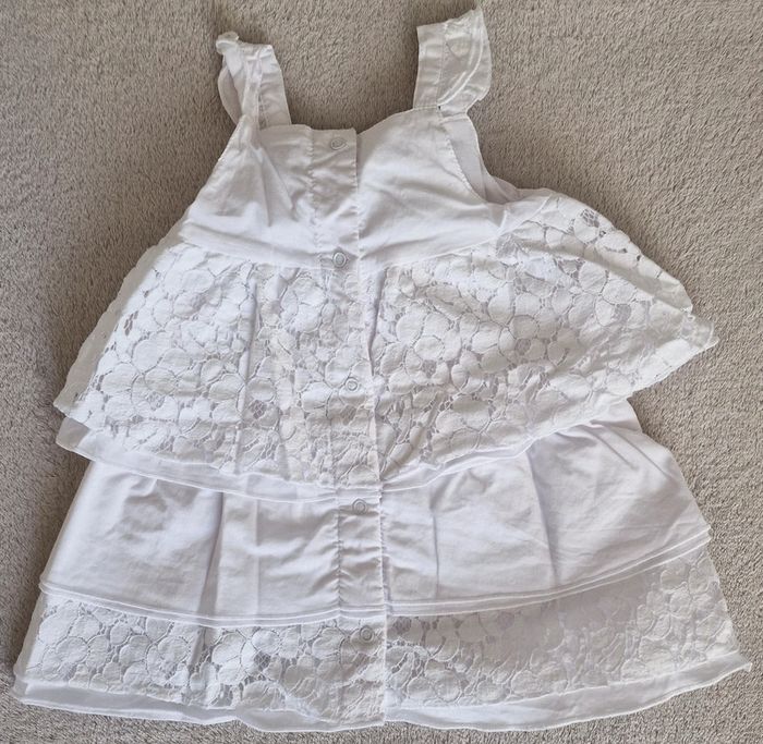 Robe blanche à volant P'tit Bisou 6M (neuve) - photo numéro 5