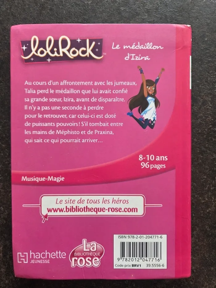 Livre bibliothèque rose loli rock le médaillon d izira - photo numéro 2