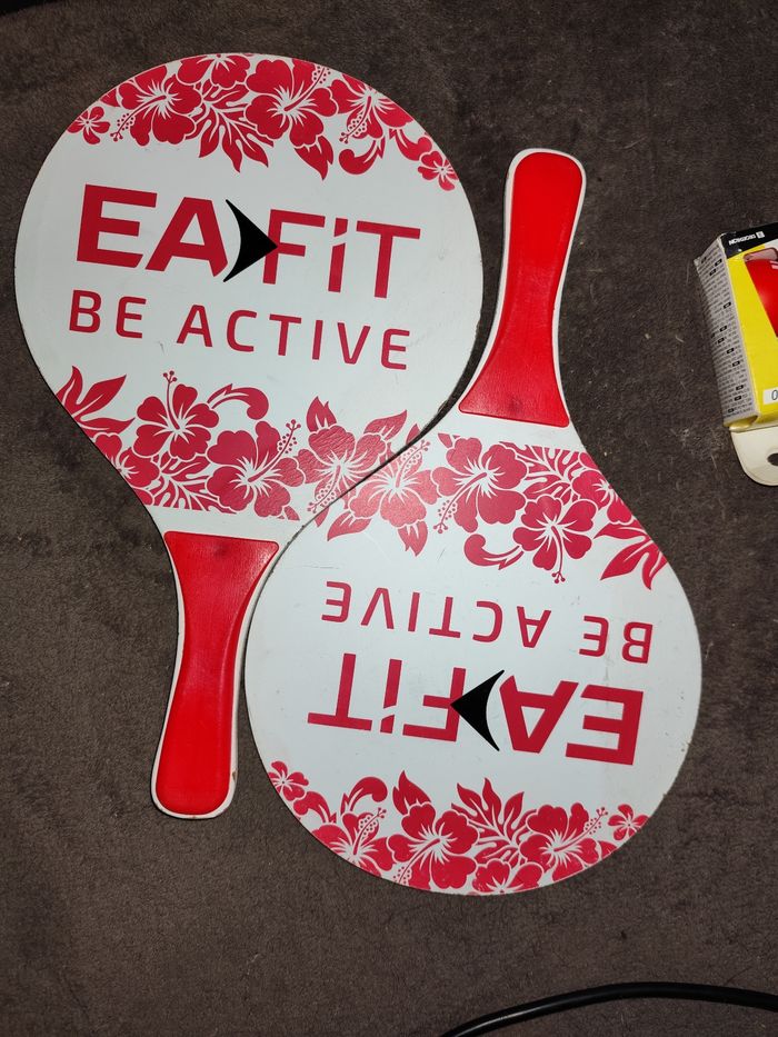 Raquette plage bois beach tennis eafit be active decathlon+ 2 balles - photo numéro 2