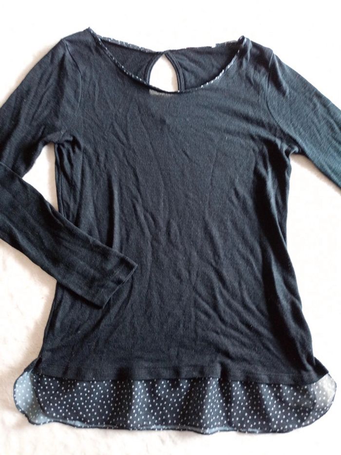 Pull femme faux deux pièces s30