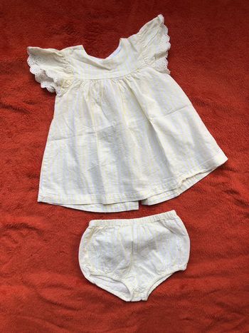Ensemble robe et bloomer - 12 mois