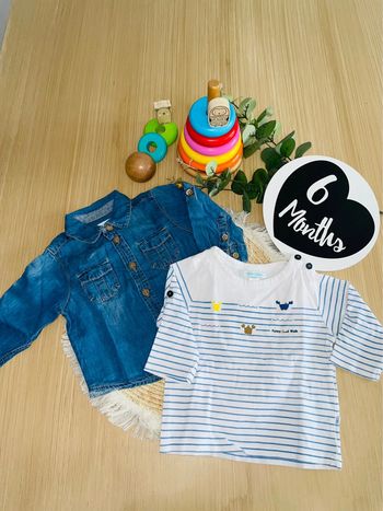 Chemise et t-shirt manches longues obaïbi 6 mois