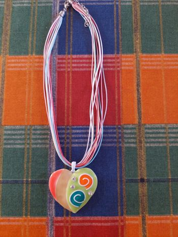 Collier fantaisie cœur