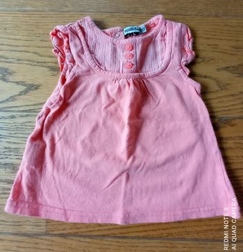Lot de deux t-shirts été fille, taille 12 mois
