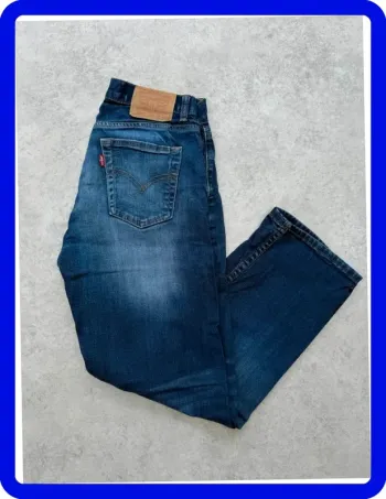 Jeans Levi's 541 W27 FR36 L27 coupe droite bleu Homme Men pan584b