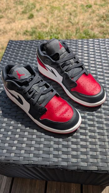 Air Jordan 1 Low Bred Toe Enfant GS taille 38.5