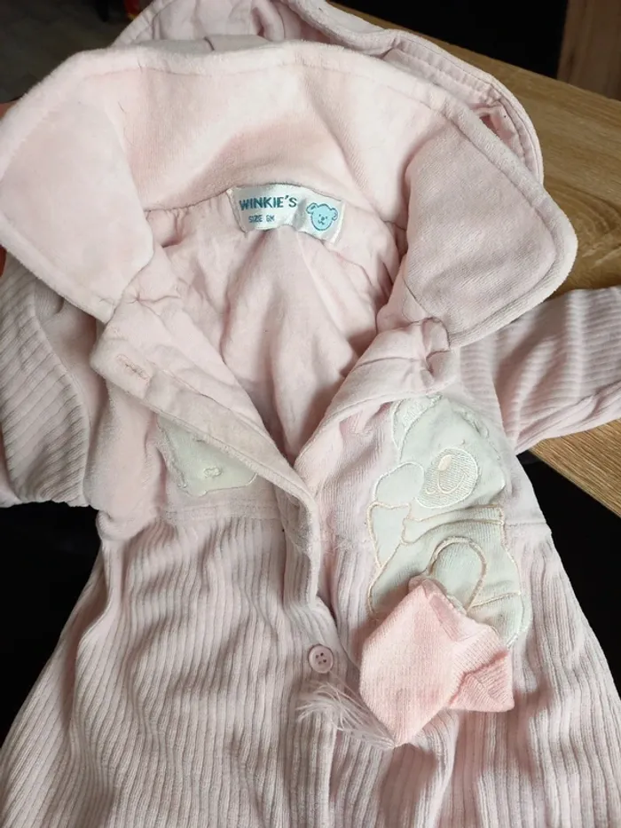 Combinaison rose, chaude bébé 6 mois - photo numéro 4