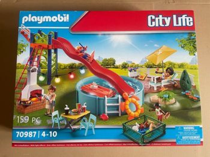 Playmobil 70987 Espace détente avec piscine- City Life- La maison ...